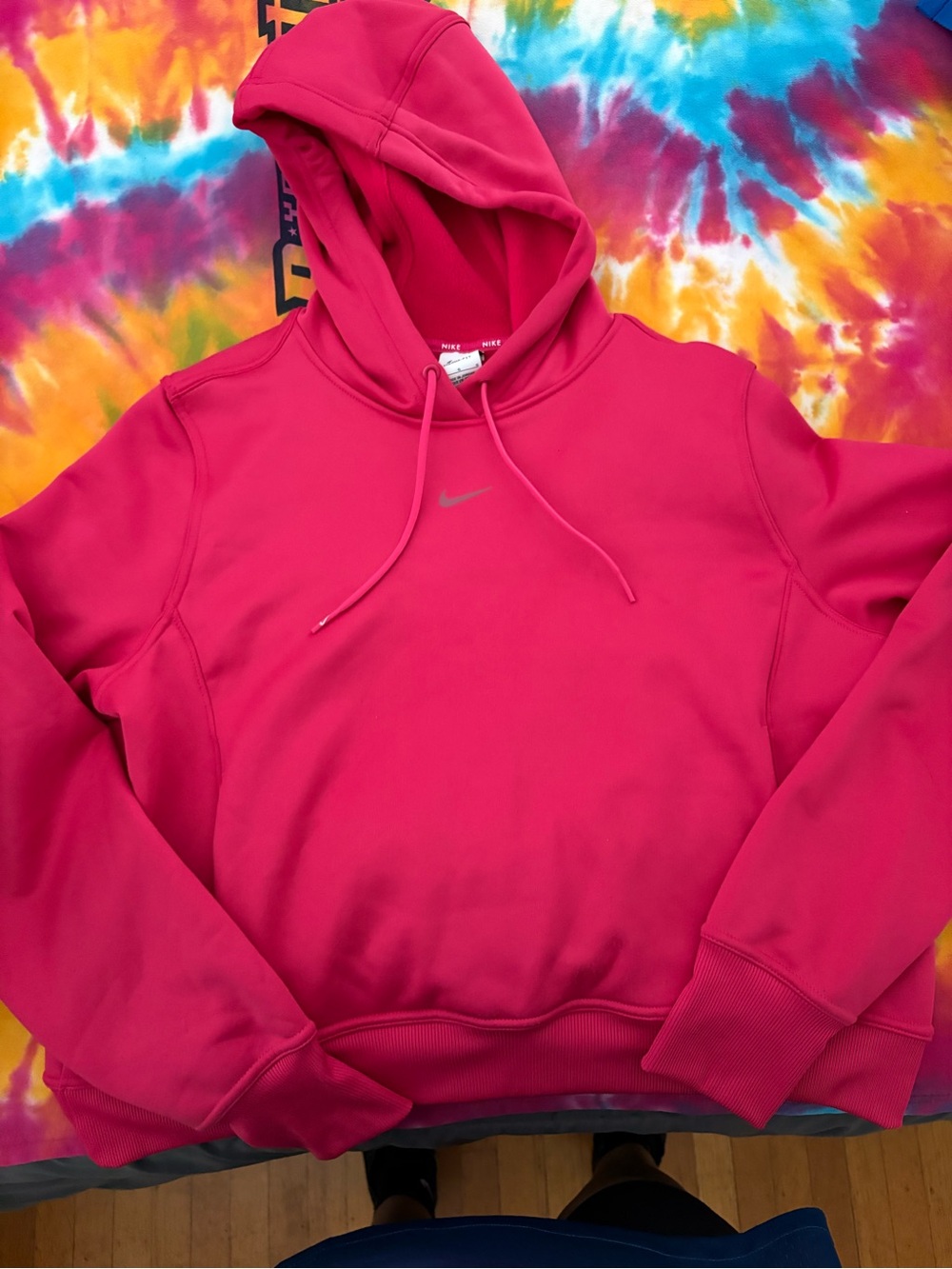 Nike Women’s crop Hoodie therma-fit  Sweatshirt - Bright Pink